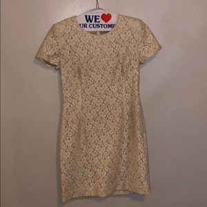 French connection nude/cream dress